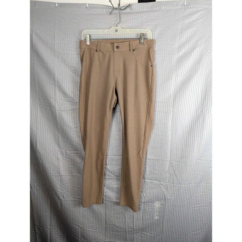 HUE Womens Pull On Leggings Pants Large Beige Stretch Slim Straight Casual